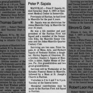 Obituary for Peter P. Sapala