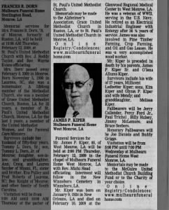 Obituary: James Pendleton Kiper, Jr.