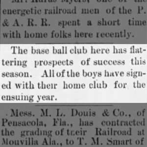 1887-02-09 (Baseball Club in Existence)