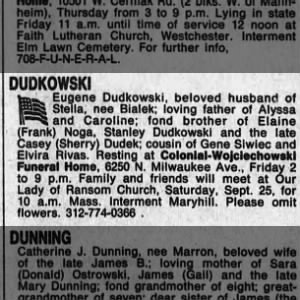 Obituary for Eugene Dudkowski