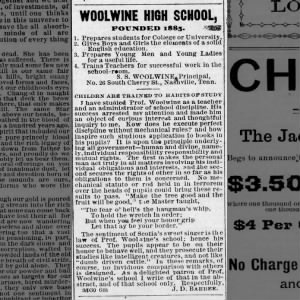 Woolwine High School 1887