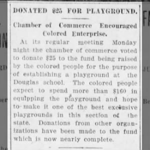 CofC help fund segregated park, 7/8/1919