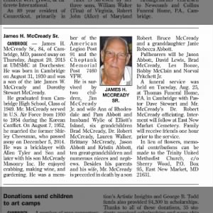 James H McCready Sr obituary 