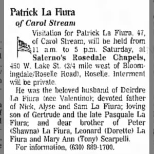 Obituary for Patrick La La