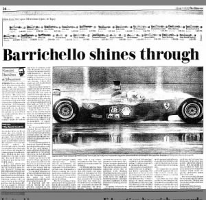 Barrichello shines through - The Observer - 23 April 2000 - Page S14