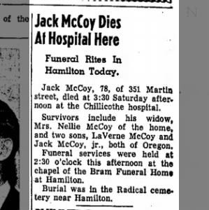 Died - Jack McCoy