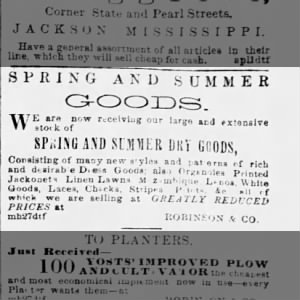 Spring and Summer Goods- fabrics