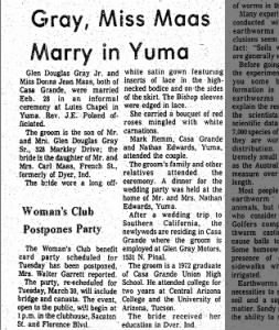 Gray - Maas marriage Feb 1976  Part 2