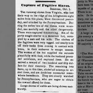 Capture of Fugitive Slaves
