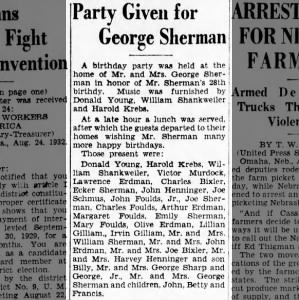George Sherman 28th Birthday Party