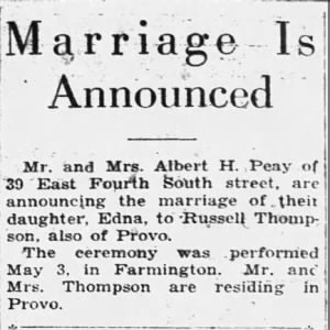 Marriage of  / Thompson