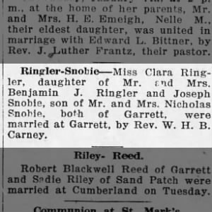 Marriage of Ring-ler / Snobie