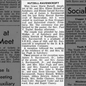 Marriage of Hutzell / Ravenscroft