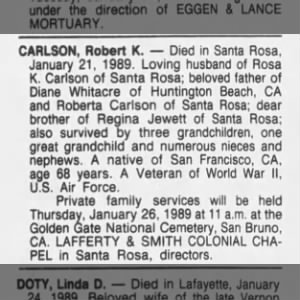 Obituary for Robert K. CARLSON