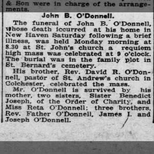 Obituary for John B. : O'Donnell