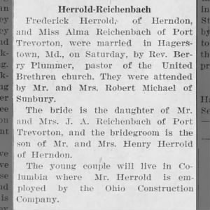 Marriage of Herrold / Reichenbach