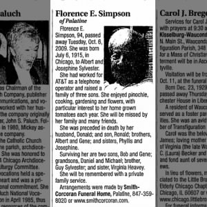 Obituary for Florence E. Simpson