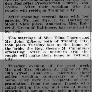 Marriage of Thome / Ellison