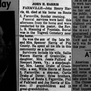 Obituary for John Henry HARRIS