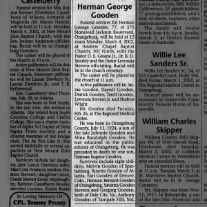 Obituary for Herman George Gooden