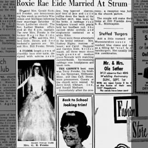 Roxie Eide and Gerald Ford Wedding

