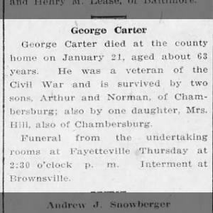Obituary for George Carter