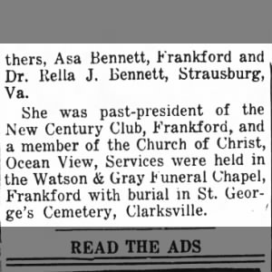 Obituary of Pernia Bennet Townsend, Part 2