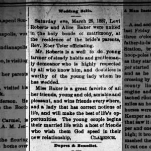 1887 Apr 1 Eber Teter Jr officiates at wedding