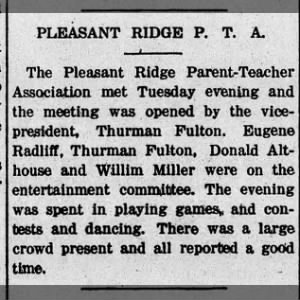 Pleasant Ridge P.T.A.