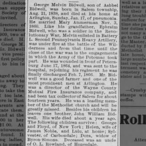 Obituary for George Melvin Bidwell