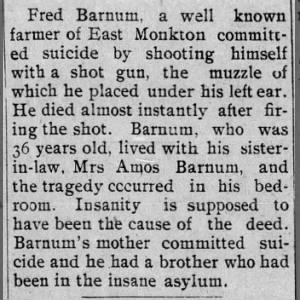 1900 Fred Barnum death