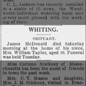 James McDonald Death Notice