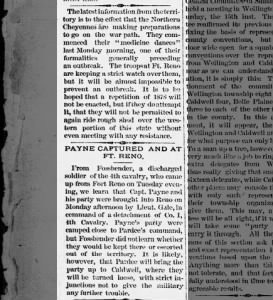 Northern Cheyenne's, Payne Captured, The Caldwell Commercial, Caldwell, KS, 20 May 1880