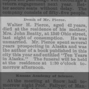Death of Mr. Pierce