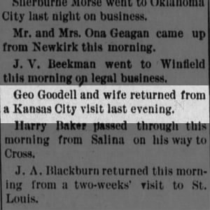 george goodell and wife visiting KC