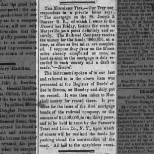 1869 08Sep23 p2_Troy correspondent on The Northern Tier mortgage on the St Joseph & Denver Railroad