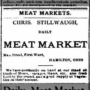 Chris. Stillwaugh, daily meat market