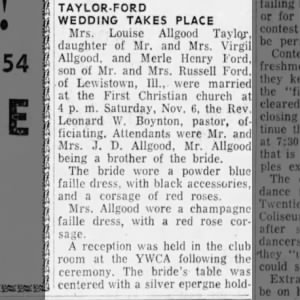 Marriage of Taylor / Ford