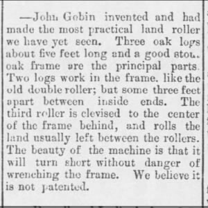 John Gobin invention