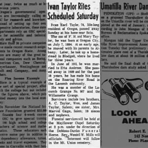 Obituary for Ivan Taylor