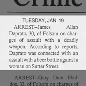 James DaPrato Arrest