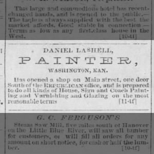 Daniel Lashell's add for his painting business