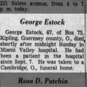 George Estock Passes Away
