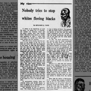 Benjamin Mays Pittsburgh Courier My View 03131971 Whites Fleeing Blacks