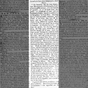 The Virginia Gazette 23 Jul 1776 pg 2 Extract of a letter from Philadelphia dated July 6