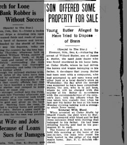 Willard offered his father, James,' property for sale