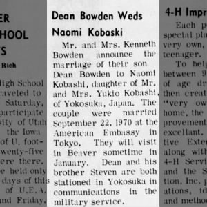Marriage of Bowden / Kobashi
