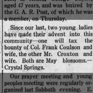 daughter of "other" Col. Frank Coulson