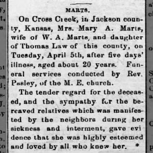 Obituary for Mary A. MARTS