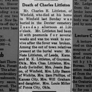 Obituary for Charles H. Littleton